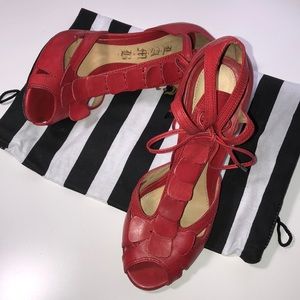 LAMB Red Leather Heels